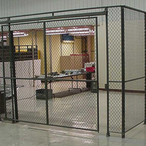 A chainlink warehouse partition