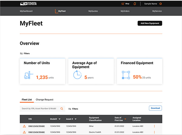 Have a complete view of your fleet with MyFleet