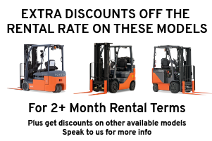 Extra discounts off the rental rates on these models
